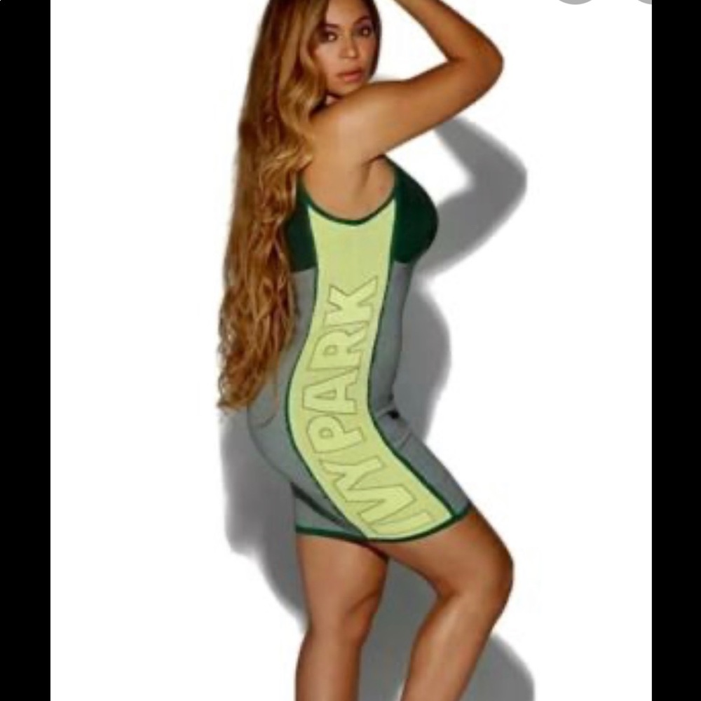 New Adidas X IVY PARK Knit Logo Dress Green NWT